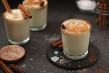 Kogel mogel drink made from eggs with cream