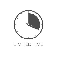 Limited time icon flat icon