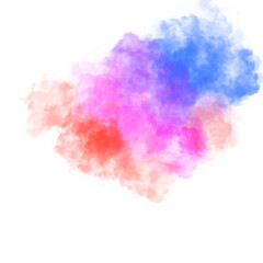Captivating Colorful Cloud Abstract Design in Watercolor