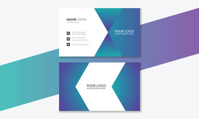 Modern Gradient Business Card Template | Creative Business Card Template