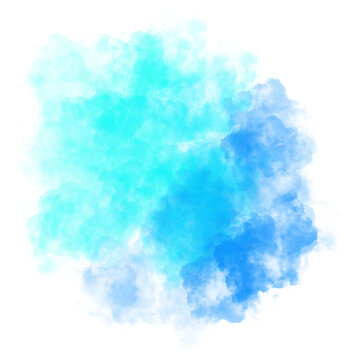 Captivating Colorful Cloud Abstract Design in Watercolor © Diyanart