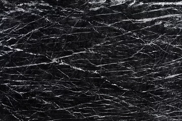 Gordijnen Grigio carnico, stylish natural glossy marble stone slab texture. Dark black elegance material, slate backdrop for design exterior, luxury home decoration, 3d floor tiles, ceramic wall surface. © Dmytro Synelnychenko