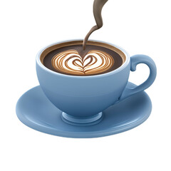 cup of coffee with chocolate - cup of coffee Illustration - cup of coffee on transparent background - Generative AI