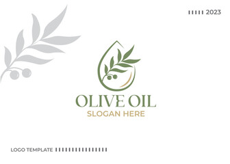 olive oil leaf logo design vector icon symbol illustration