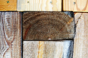 Wood texture with natural patterns. Timber for construction, repair, firewood. Wooden background.