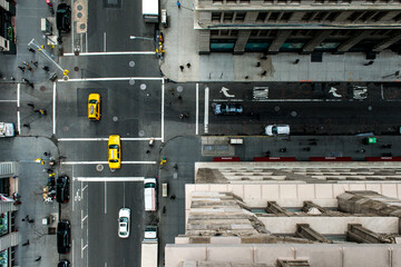 New York City streets from high above
