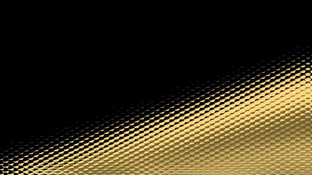 Illustration of gold black background with shapes and effects