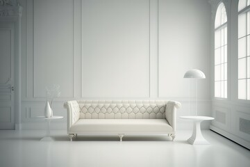 Sofa in empty white interior