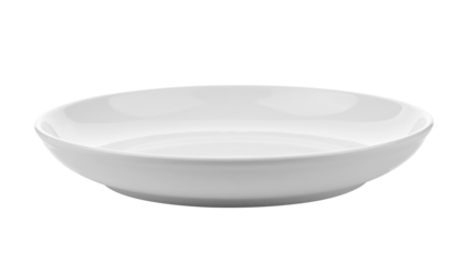 Plate, White ceramic plate on transparent png