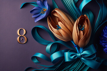 Background to the 8th of March (Women's Day). Generative AI