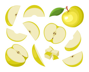 Fruit apple isolated on white background