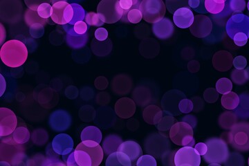 Abstract pink, blue, purple bubbles. Festive soft background with colored circles.
