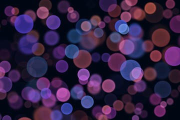 Abstract pink, blue, orange bubbles. Festive soft background with colored circles.