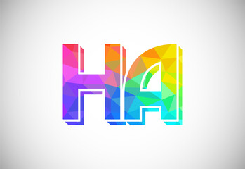 Initial Letter H A Low Poly Logo Design Vector Template. Graphic Alphabet Symbol For Corporate Business Identity