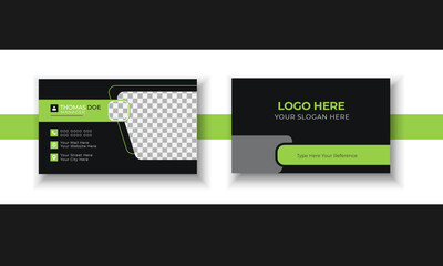 Dark black luxury modern business card