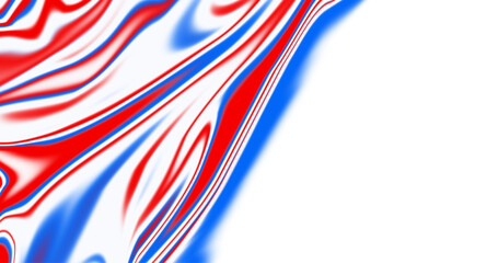 abstract half liquid red white blue background