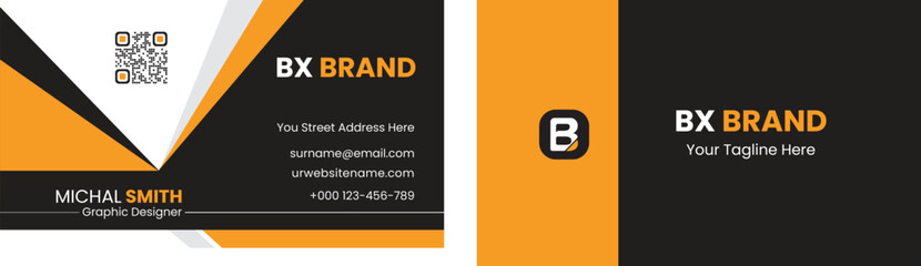 Minimal Corporate Business Card Design Template 