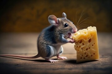 mouse eating cheese generative ai