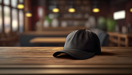 black cap mockup for branding and visual identity application, generative ai