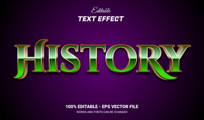 Editable text style effect - History theme style.