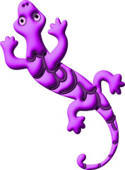 3d purple lizard