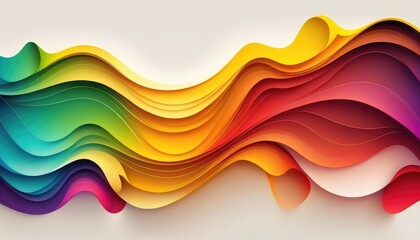 Obraz premium 3D Abstract colorful wave Background, AI generated
