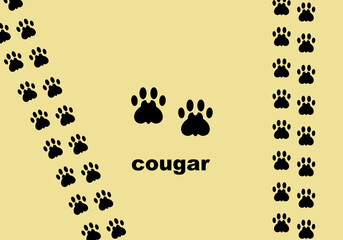 black cougar footprints