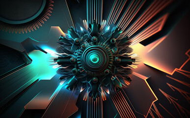 High-tech technology colorful background