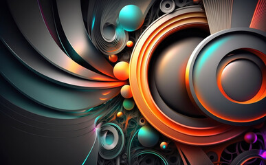 High-tech technology colorful background