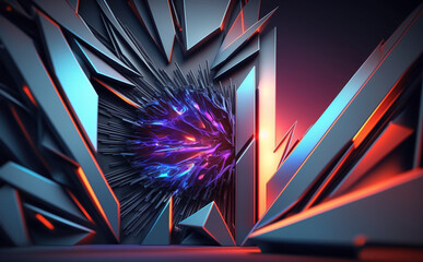 High-tech technology colorful background