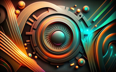 High-tech technology colorful background