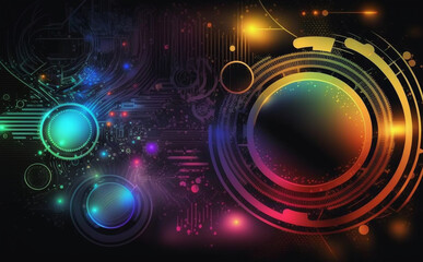 High-tech technology colorful background