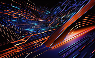 High-tech technology colorful background