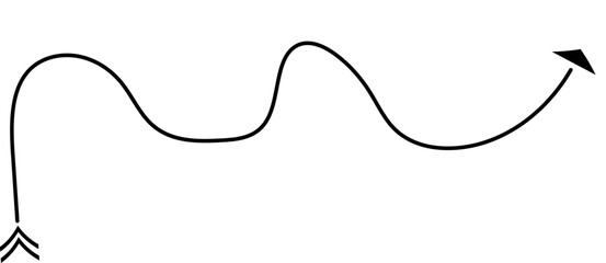 The arrow indicates the direction drawn by hand.