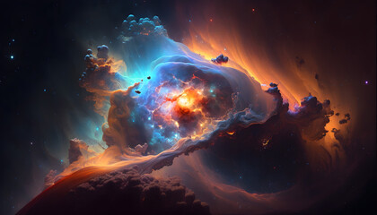 Fototapeta na wymiar Beautiful Nebula Generative AI