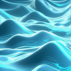Fototapeta premium Blue wave holographic design background