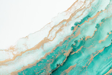 Marble ink abstract art from meticulous original painting abstract background . Painting was...