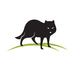 silhouette wolf vector icon