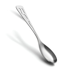 spoon isolated on white - spoon illustration on white background - Generative AI
