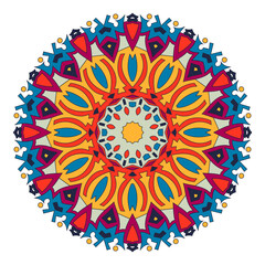 Mandala vintage decorative element damask.