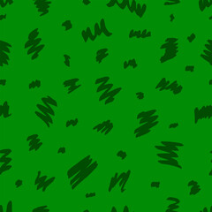 Green grass, herb seamless repeat vector pattern.