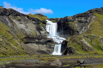 Barnafossar Waterfall Iceland Scenery