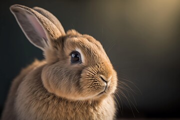 Adorable fluffy rabbit. Generative AI.