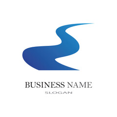 River logo business template vector illustration