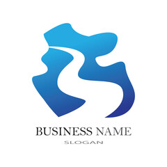 River logo business template vector illustration