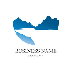 River logo business template vector illustration