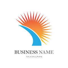 River logo business template vector illustration