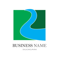 River logo business template vector illustration
