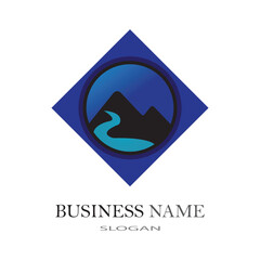 River logo business template vector illustration