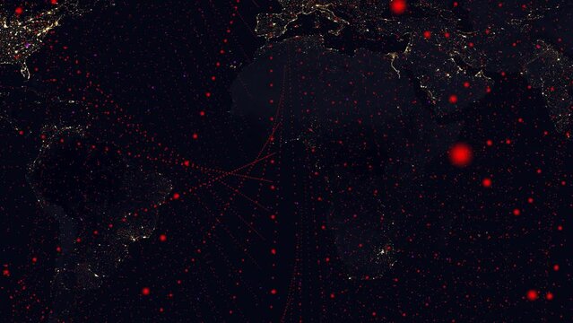 digital wave lines particles and pattern space object background 